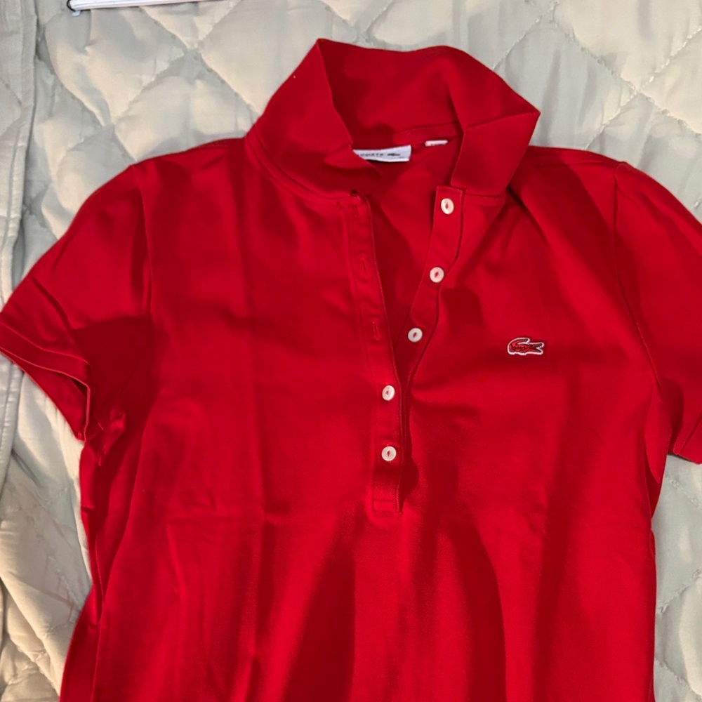Lacoste Kids Bright Red Polo